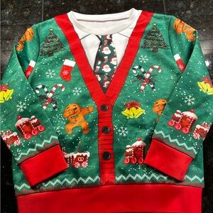Festive Green and Red Christmas Sweater NEW!